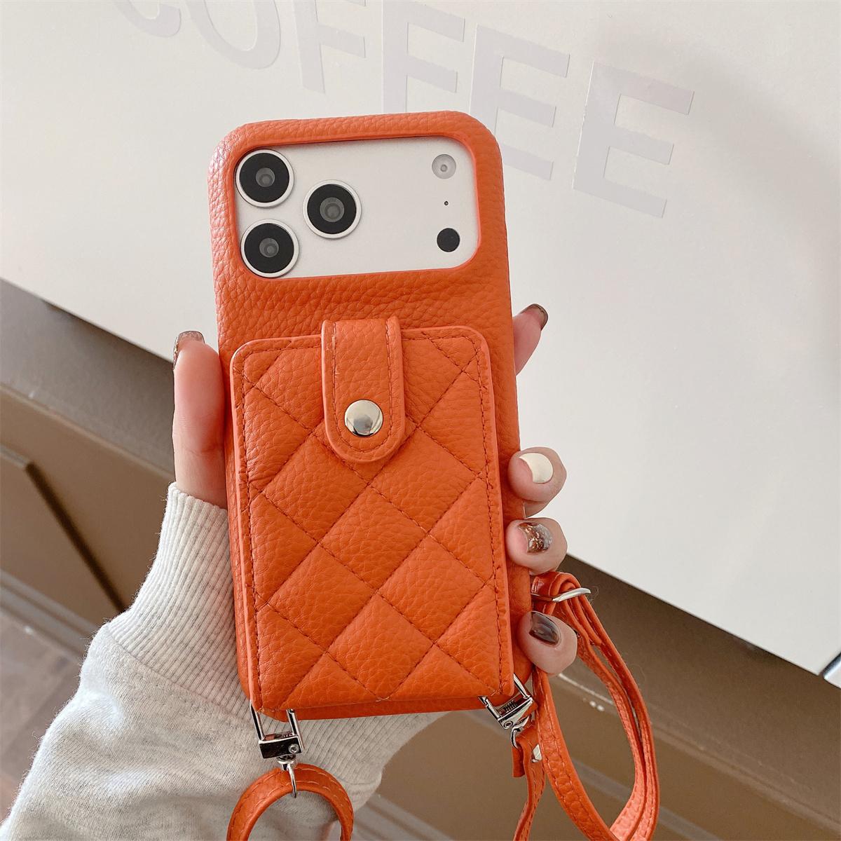

Crossbody Lanyard Wallet Card Slot Holder Leather Phone Case for IPhone Air 17 Pro Max 16E 16 Plus 15 14 13 12 Protective Cover iPhone 11 Pro Max