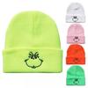 Stylish Cartoon Expression Embroidered Pullover Hat For Cold Weather Protection