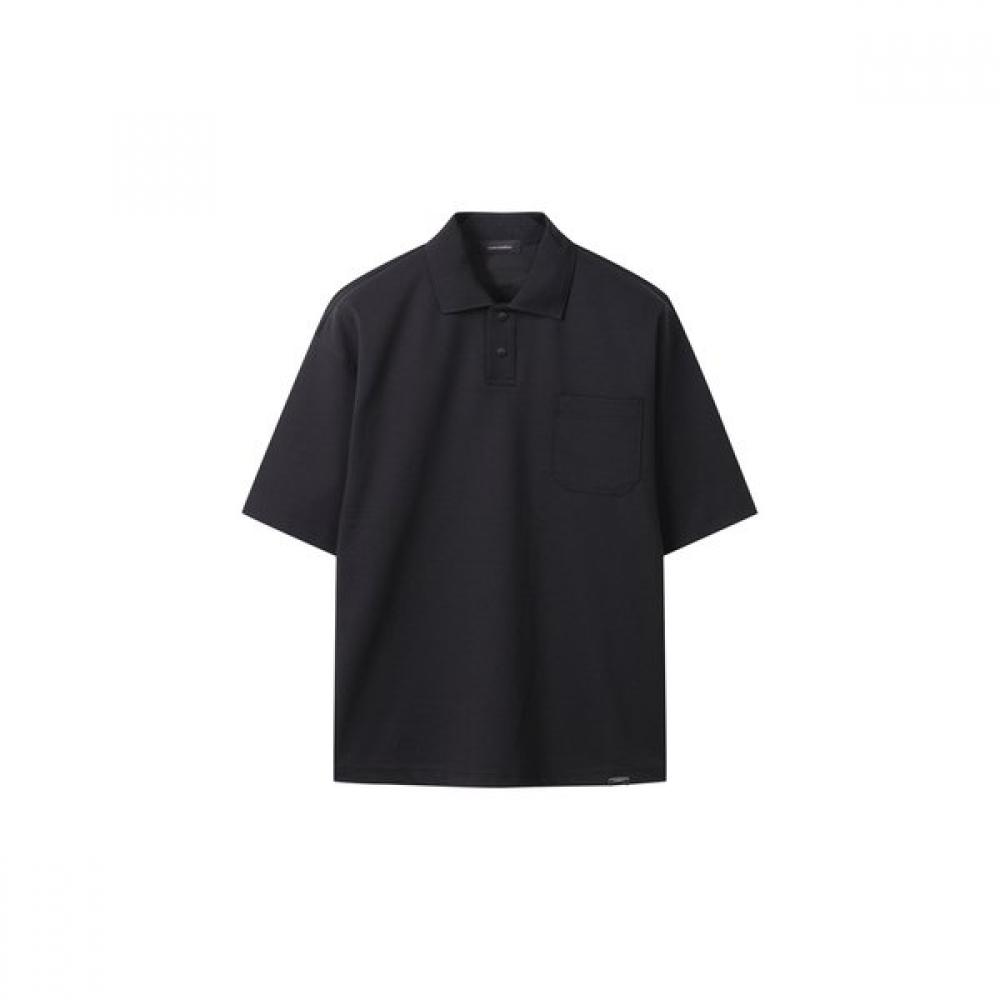 Customellow Black Oversized Polo Cwtam25511bkx 95