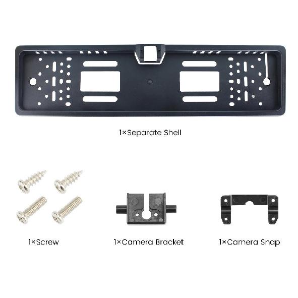 GreenYi EU European Waterproof GM UK EU Euro Germany Car Number Frame Bracket The License Plate Able Install Rear View Camera Frame-No camera