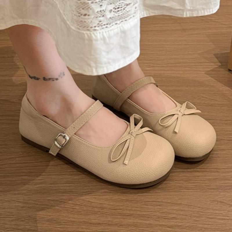 

Bow Women Shallow Flats Shoes Designer Classical Elegant 2025 Autumn Shoes Fad Buckle New Trends Sneakers Casual Cozy Zapatos 40