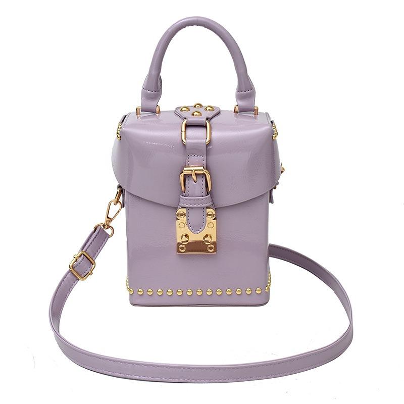 Portable Small Square Box Bag, Summer New Sweet Flip Lock Bag, Shoulder Messenger Women's Bag