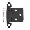 10 Count of Semi Concealed Cabinet Door Hinges Cold Rolled Steel Installation Accessories