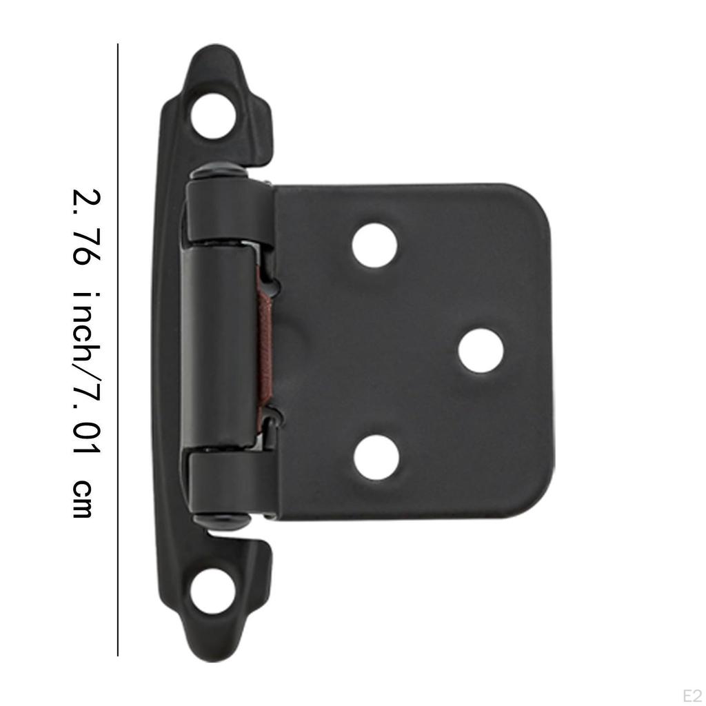10 Count of Semi Concealed Cabinet Door Hinges Cold Rolled Steel Installation Accessories