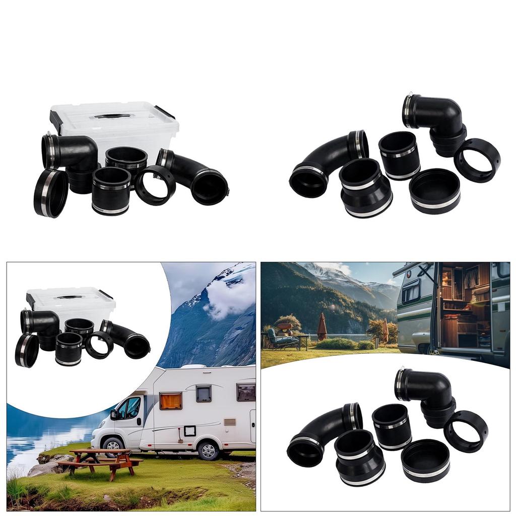 RV Sewer Waste Plumbing Connection System Kit Replace RV Sewer Drain System RV Sewer Adapter for PVC Pipe Campers Repairing
