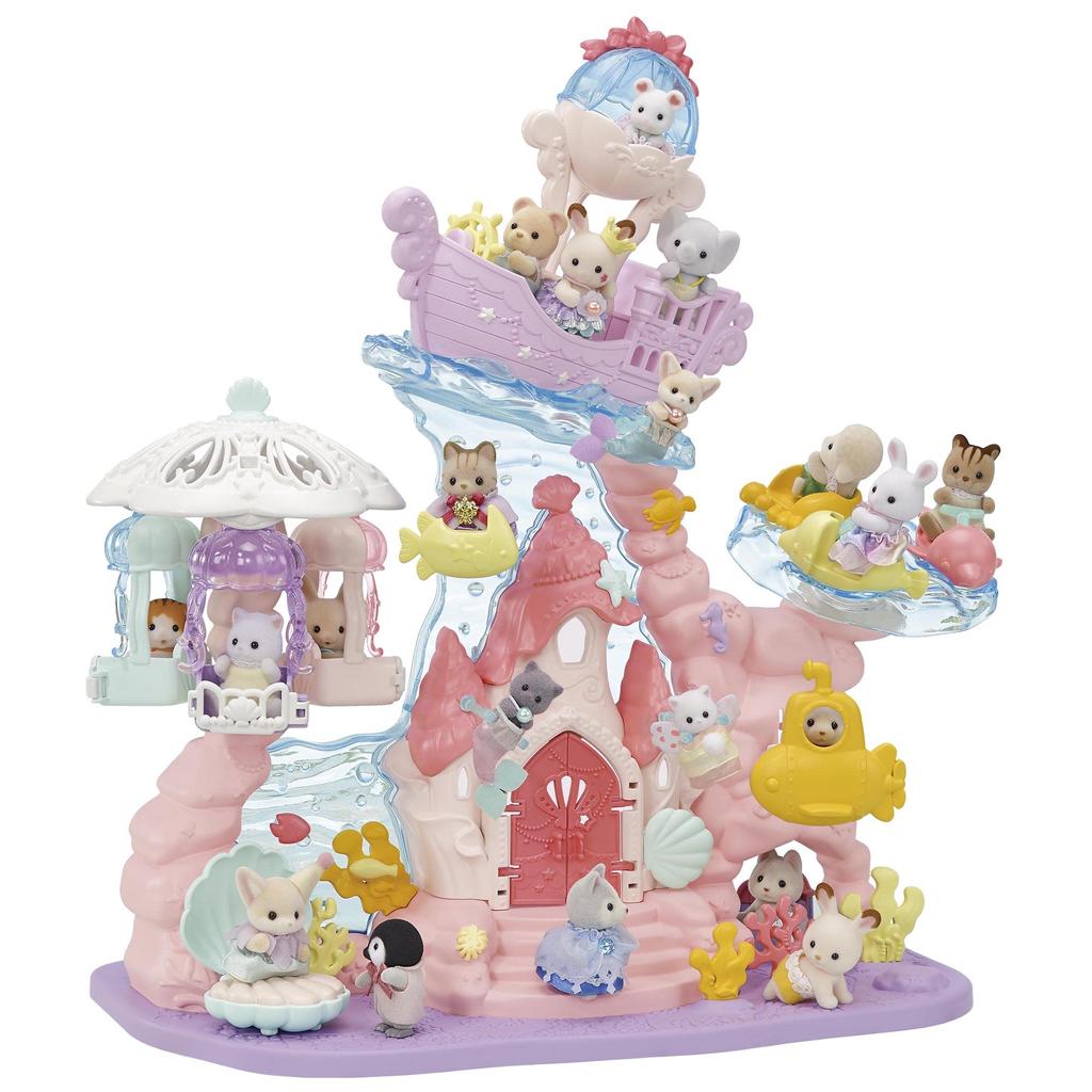 Sylvanian Families Amusement Park "Dream-Colored Mermaid Castle" Co-72 ST Mark Certified Toy Dollhouse for Ages 3 and Up, Sylvanian Families, Epoch