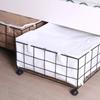 Schlafzimmer Unterbett Aufbewahrungsbox mit Rädern Abnehmbarer Großer Eisen Kleider Aufbewahrungskorb Großer Platzsparender Wohnzimmermöbel