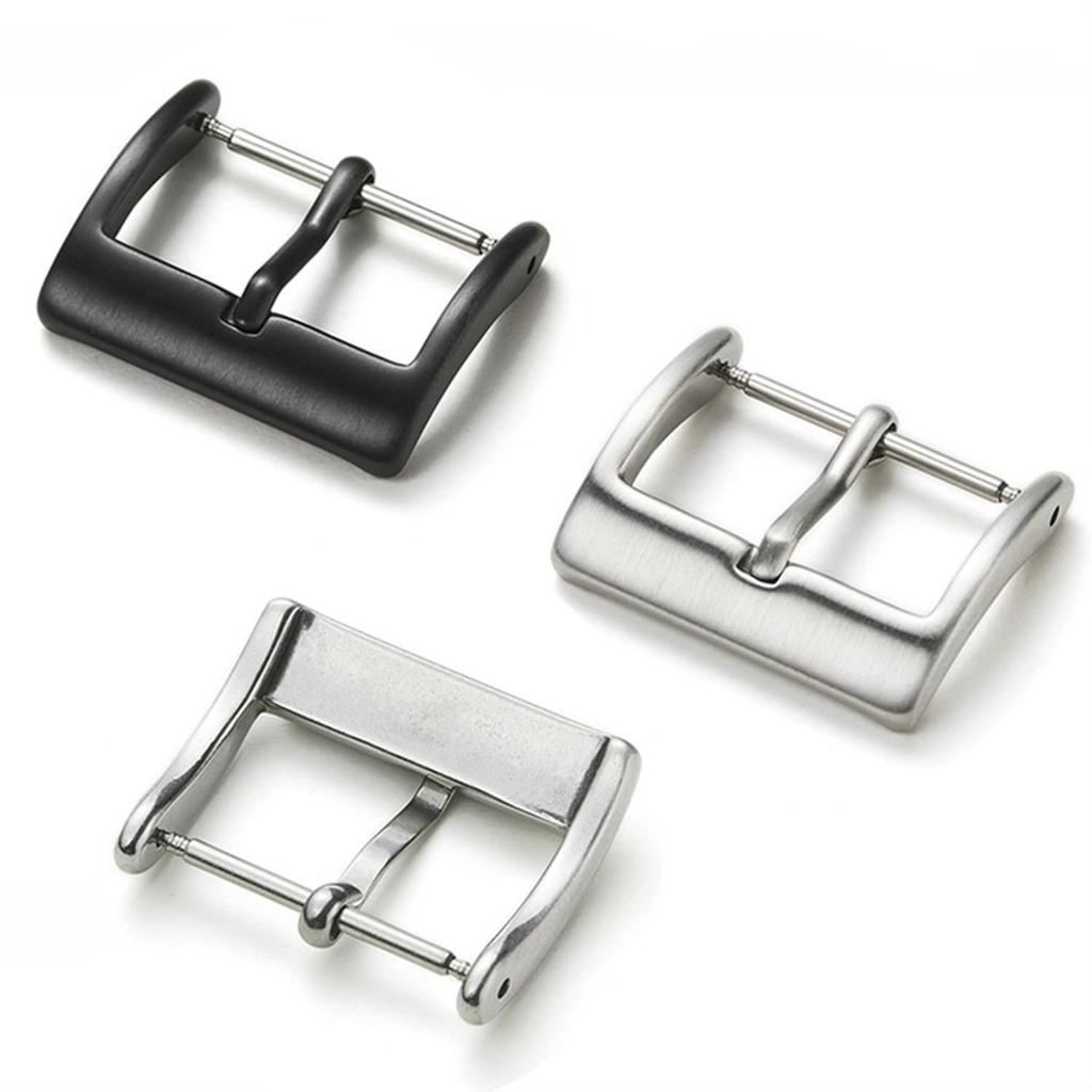 Jumpsunfun 20mm Replacement Watch Band 316L Stainless Steel Matte Pin Buckle with Replacement Silver Clasp, Tool,