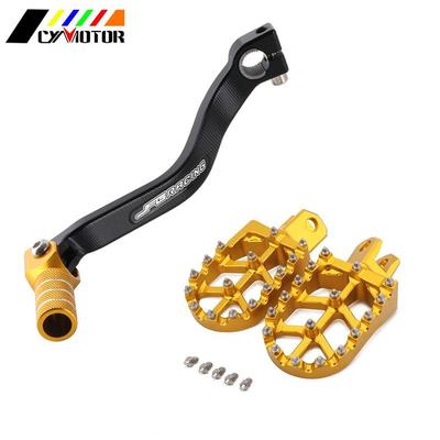 For SUZUKI RM125 RM250 RM250Z RMX250 DRZ 400 400E 400S 400SM Motorcycle CNC Footrest Footpeg Foot Pegs and Gear Shift Lever