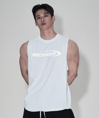 Eosendeo (Reflective) Ascending Logo Loose Fit Sleeveless [White]