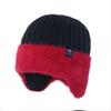 Faux Mink Knit Woolen Hat Winter Earflap Beanie Outdoor Fleece Lined Thickened Warm Cold Resistant Ski Hat