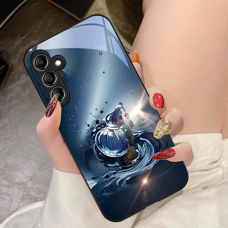 Waterdrop Gourd For Samsung Galaxy A14 4G 20 30 52 20S 21S 22 A32 33 34 42 50 51 53 54 70 71 72 73 5G Glass Phone Case