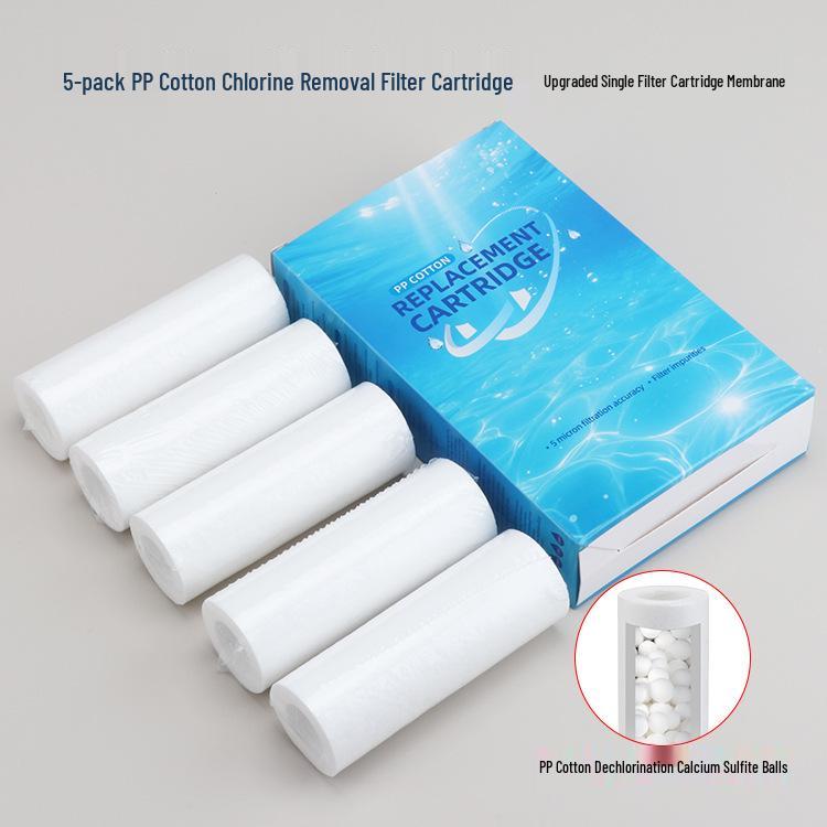 Set Purificatore d'Acqua per la Casa Transfrontaliero: Filtri per Doccia, Lavatrice, WC con Nucleo Sostituibile in Cotone PP