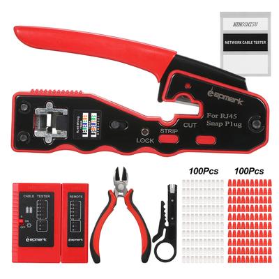 Kit d'outils de sertissage RJ45, outil de sertissage tout-en-un pour passage Cat5e Cat6 Cat6a