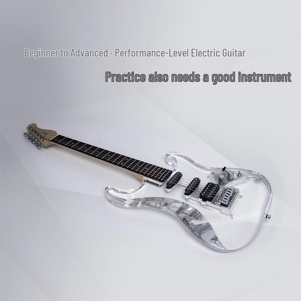 Genuine Transparent Acrylic Electric Guitar - Cool ST Rock Style