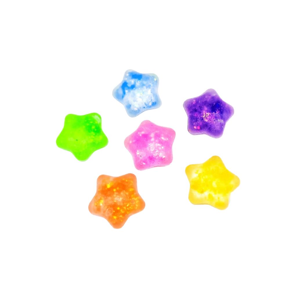 Star Shaped Maltose Stress Ball, 3.5cm, 15 Pack, Random Colors