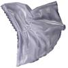 Fashion Silk Satin Lace Cape White Ribbon Trim Hooded Shawl Elastic Chiffon Hijab Church Prayer