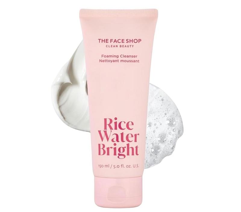 The Face Shop Rice Water Bright Cleansing foam Face Wash for Glowing Skin | Cleanser for Uneven Skin Tone 150ml