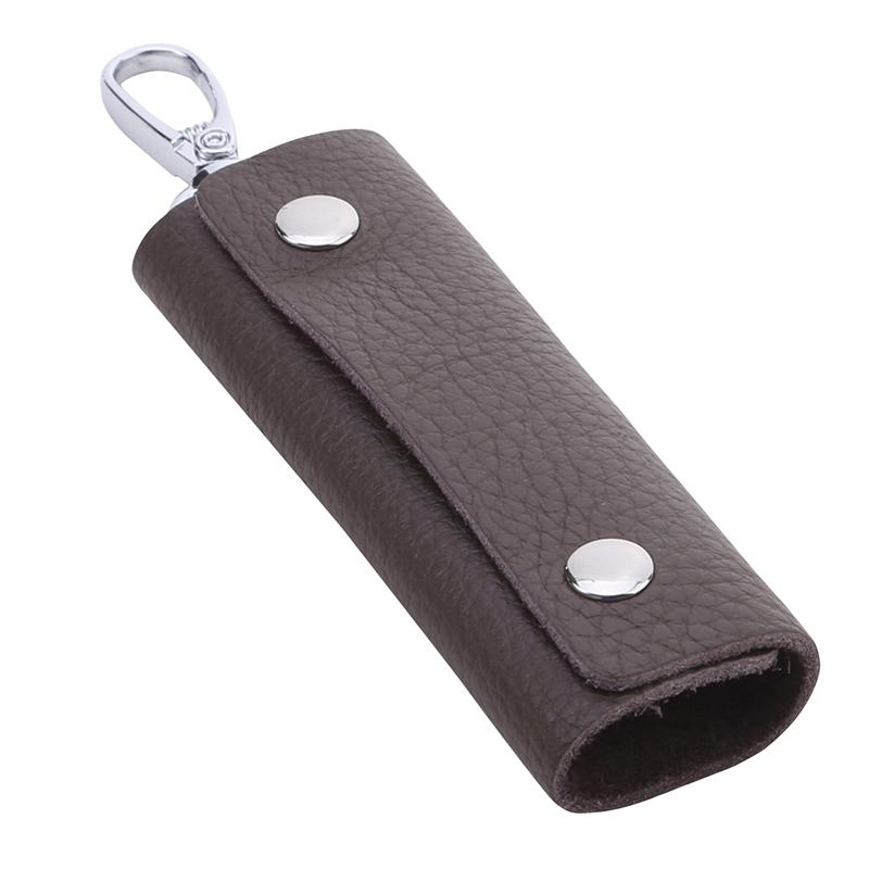 Herren Haushälter Echtes Leder Schlüsselanhänger Schlüsselhalter Mode Tragbar Reißverschluss Schlüsselmäppchen Tasche Multifunktionale Organizer-Tasche