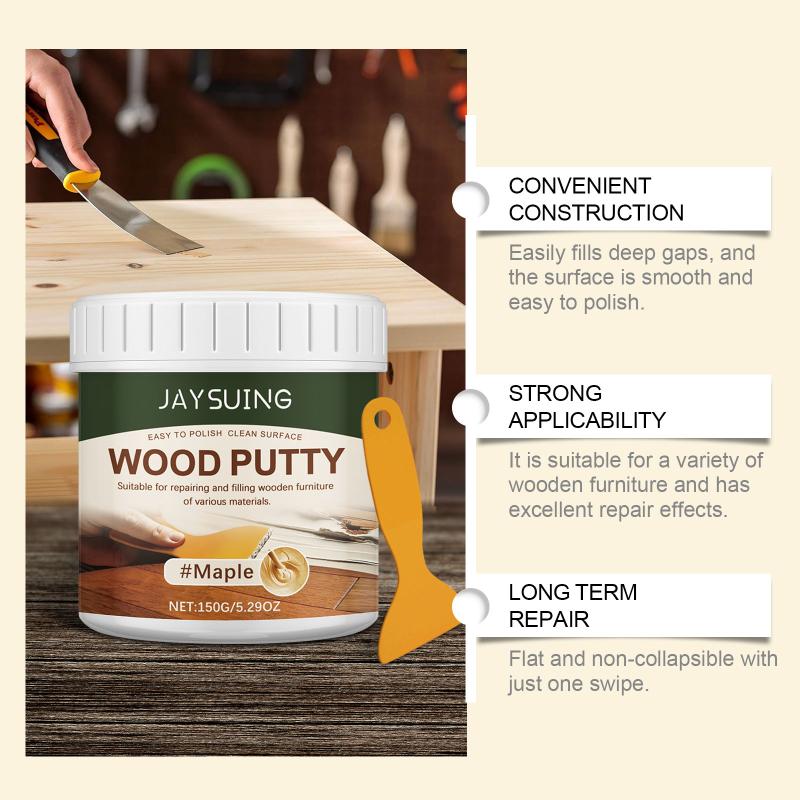 All Purpose Exterior Wood Filler for Outdoor Repair Stainable Putty for Wall Cracks Wood Fix for Renovation