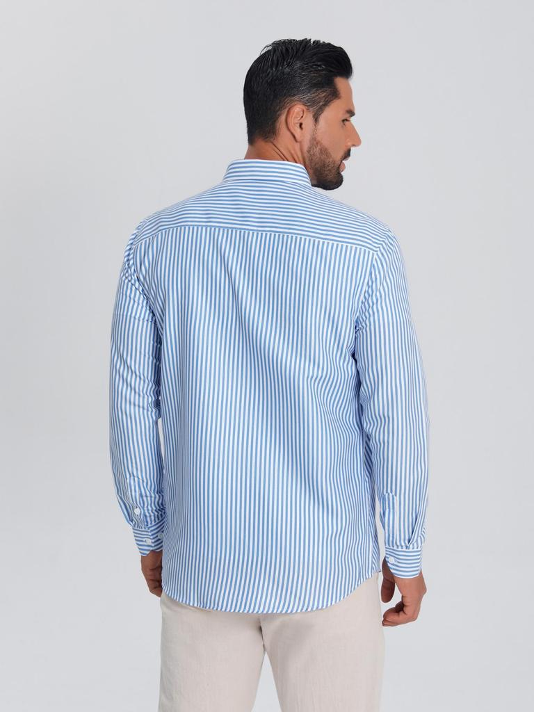 Chemise De Pêche Reel Legends M Homme – Blanc/Bleu – Manches Longues