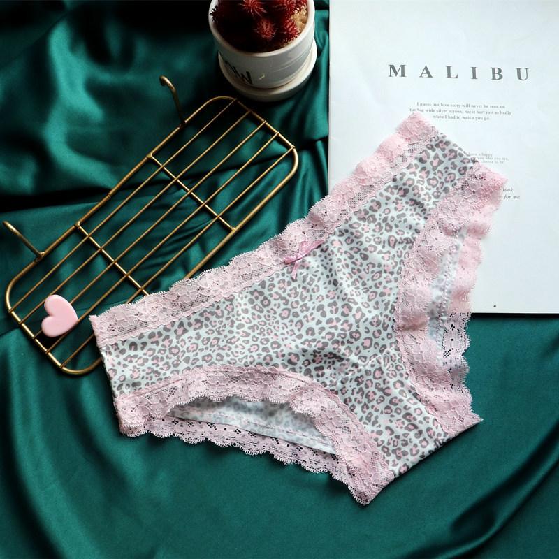 

Бесшовные женские трусики с леопардовым принтом и низкой талией, кружевные трусы для женщин L