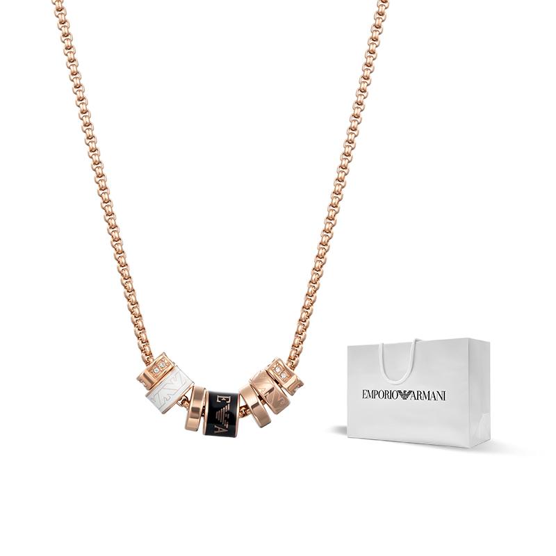 Emporio Armani Beaded Waist Pendant Necklace With Crystals Women Necklace EGS2424221