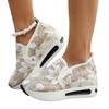 Fashion Plus Size 35-43 Shoes for Women Platform Wedges Sneakers Lace Mesh Slip On Comfortable Casual Non-slip Loafers Zapatos De Mujer
