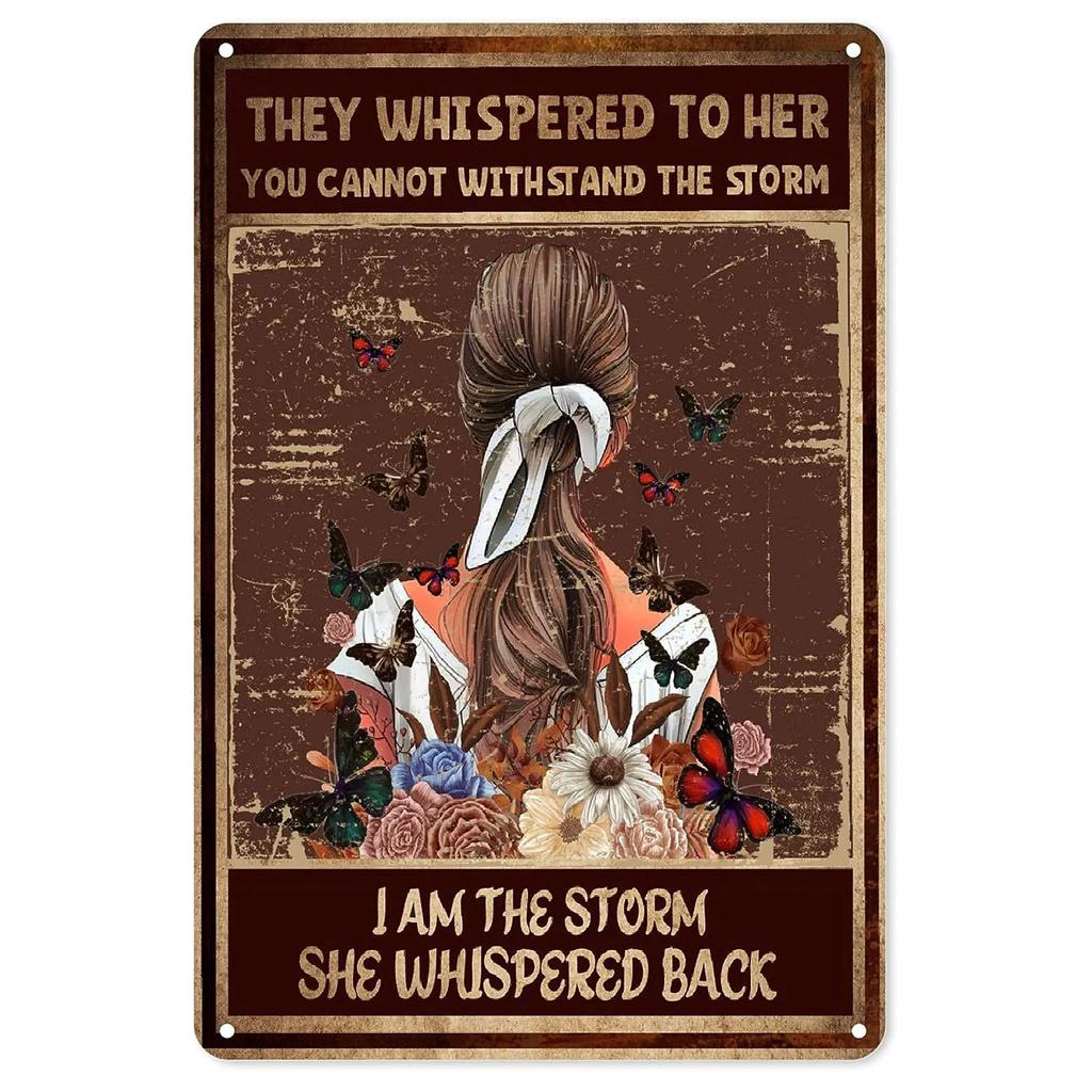 I Am The Storm Plaque Metal Tin Signs Wall Decoration Vintage Art Posters Iron Painting for Man Cave Home Cafe Garden Club Bar