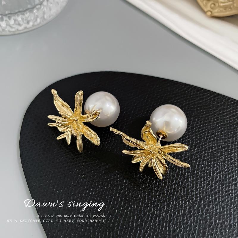 Prevent Allergy Imitation Pearl Hoop Earrings for Women Round Wedding Earrings Party Jewelry