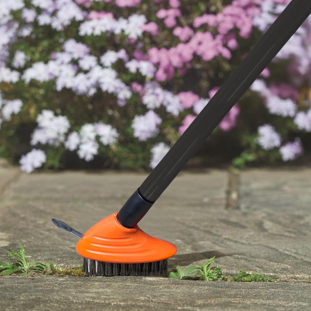 Spazzola Manuale Diserbante per Fessure, Strumento per Rimuovere Muschio ed Erba per Patio, Giardino, Prato, Cemento, Ponte, Mattoni, Asfalto, Pulizia Esterna