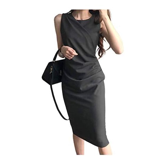 [Lion Garden] Sleeveless Simple Dress, Elegant One Piece, Party, Recital, Plain, S ~ XL, Women s