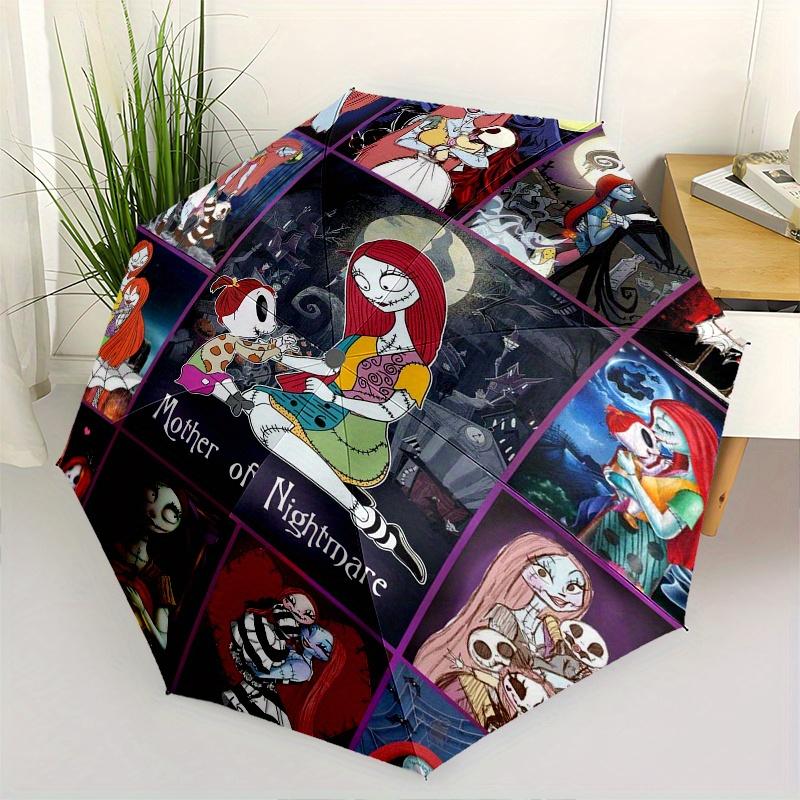 Mother of Nightmare Cartoon Umbrella, Portable 3-Fold Compact Umbrella, Suitable for Camping, Hiking and Travel, Ideal Easter Birthday Gift