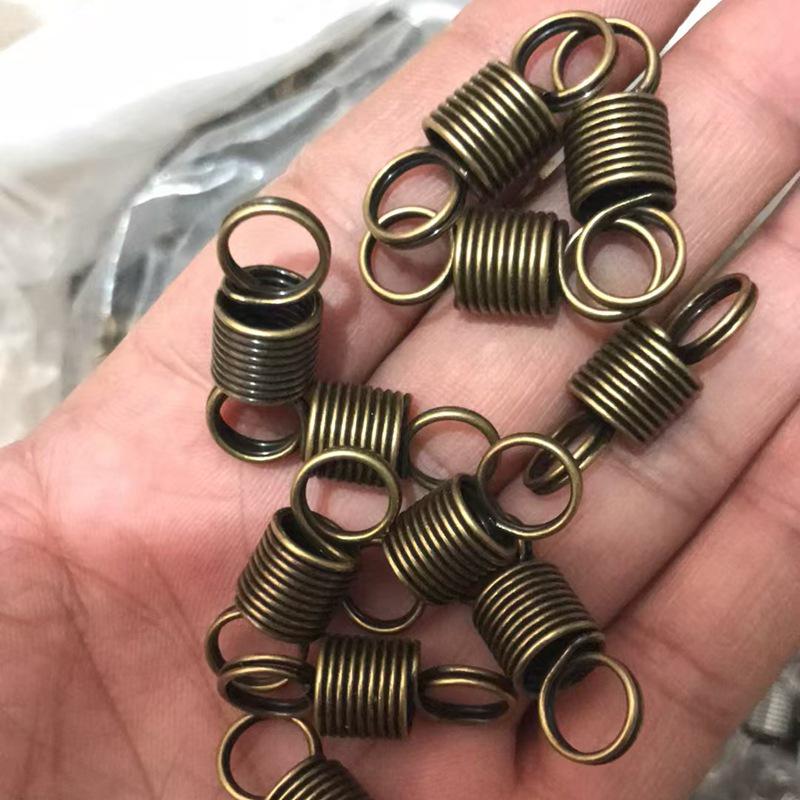Colorful Enamel Spiral Stretch Spring Buckle 8-Shape Double Circle Connector for DIY Jewelry Accessories