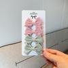 4Pcs Baby Bows Hair Clip For Kids Girls Solid Color Hairpins Barrettes Handmade Headwear Hair Accessories 2.1Inches