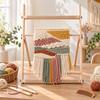 Weaving Loom with Tools Freestanding for Fiber Artists, Craft Hobbyists,