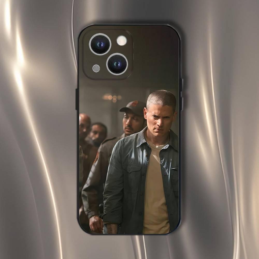 Prison Break TV Series Phone Case For iPhone 16,15,14,13,12,11,Pro,XS,Max,XR,Plus,E,SE4,Mini Black Soft Cover