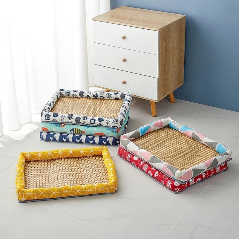 Pet Summer Mat Dog Cat Cooling Pad Moistureproof Rattan Wear Cat Mat Summer Cooling Pet Bed Quality Cool Cold 4 Size
