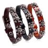 European and American New Style Jewelry, Popular on the Internet, Skull Punk Style Leather Bracelet, Simple and Adjustable Men's Accessory