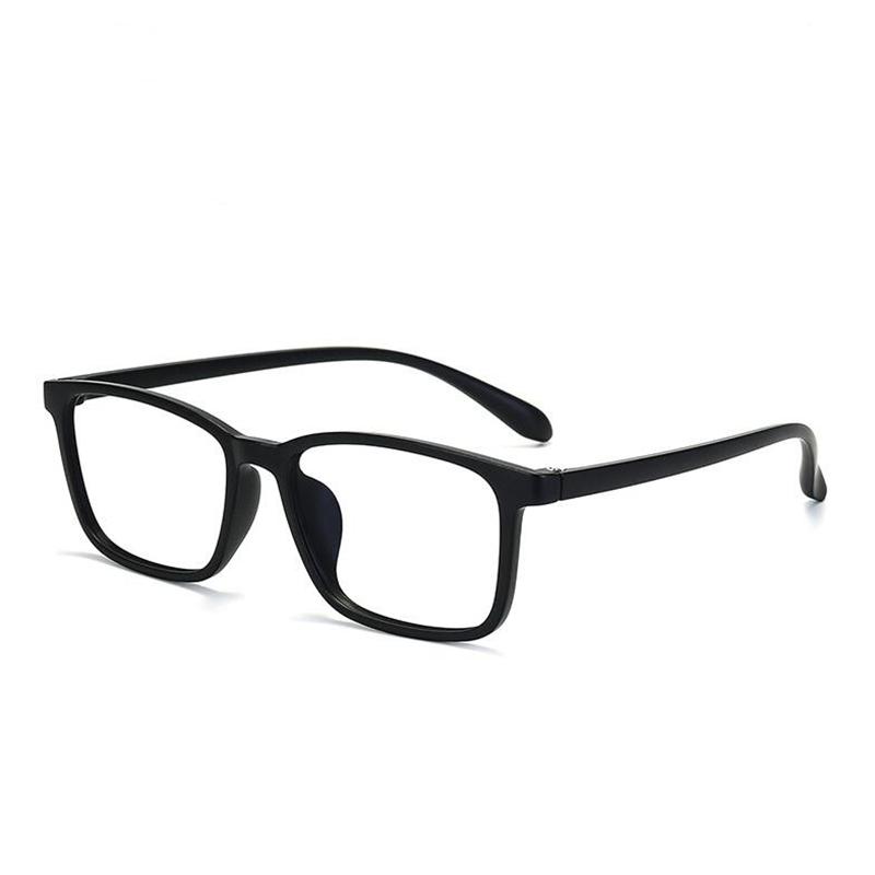 Anti Blue Light TR90 Retro Myopia Spectacles Black Frame Square Prescription Glasses For The Nearsighted 0 -0.5 -0.75 To -6.0