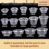 Handun Disposable Round Plastic Food Containers with Lids (300 Sets)