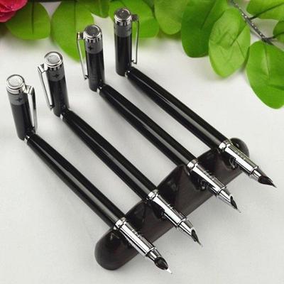 Portable Fountain Pen Extra Fine Nib Accounting Pen Students Pen (Color: Black)