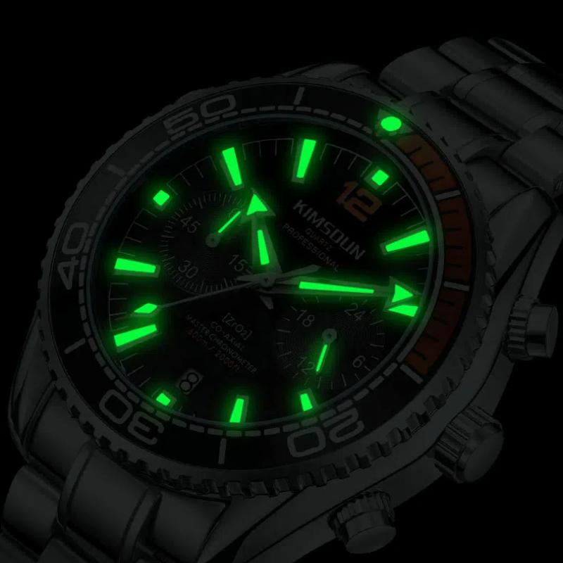 KIMSDUN Men's Quartz Watch Five Needle Waterproof Calendar Night Light Men's Watch Multi Functional Timing Men's Quartz Watch