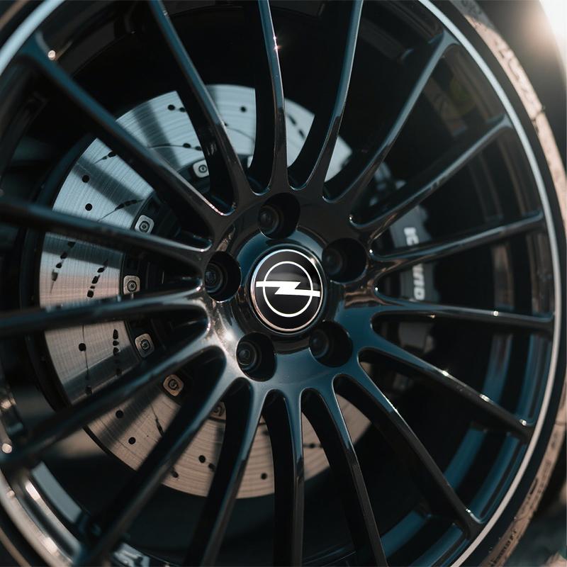 4 Stück 56mm Auto Radnabenkappe Felgenabdeckung Emblem Aufkleber für Opel Astra j Insignia Astra g Corsa Zafira b Mokka Zubehör