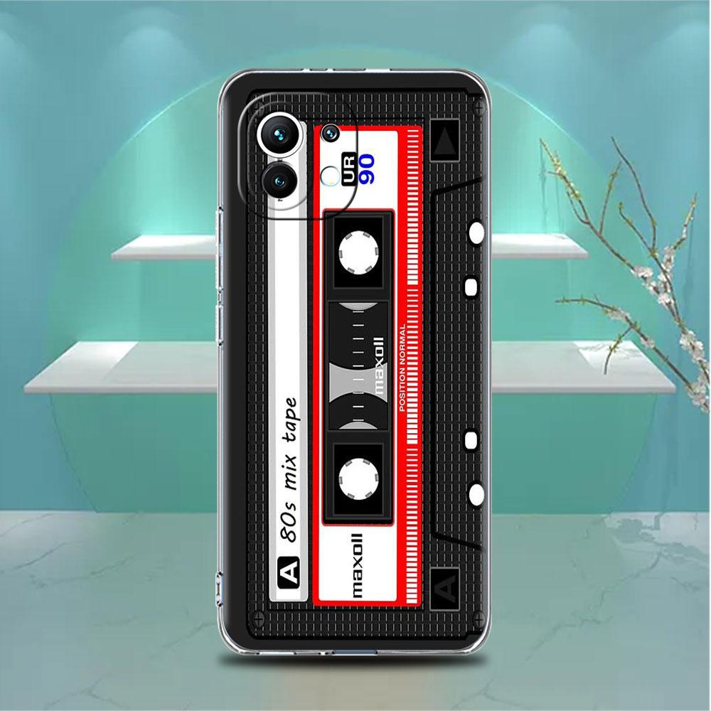 Vintage Cassette Tape Retro Style Clear Case For Xiaomi Mi Poco X3 NFC M3 Pro F3 F1 11 Lite 12 Note 10 11T 9T Phone Cover