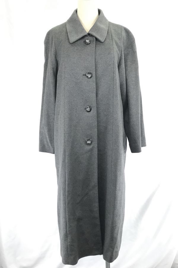 

SO AND SO 100% Cashmere Long Coat Silk Lining Gray Women s M(USED)