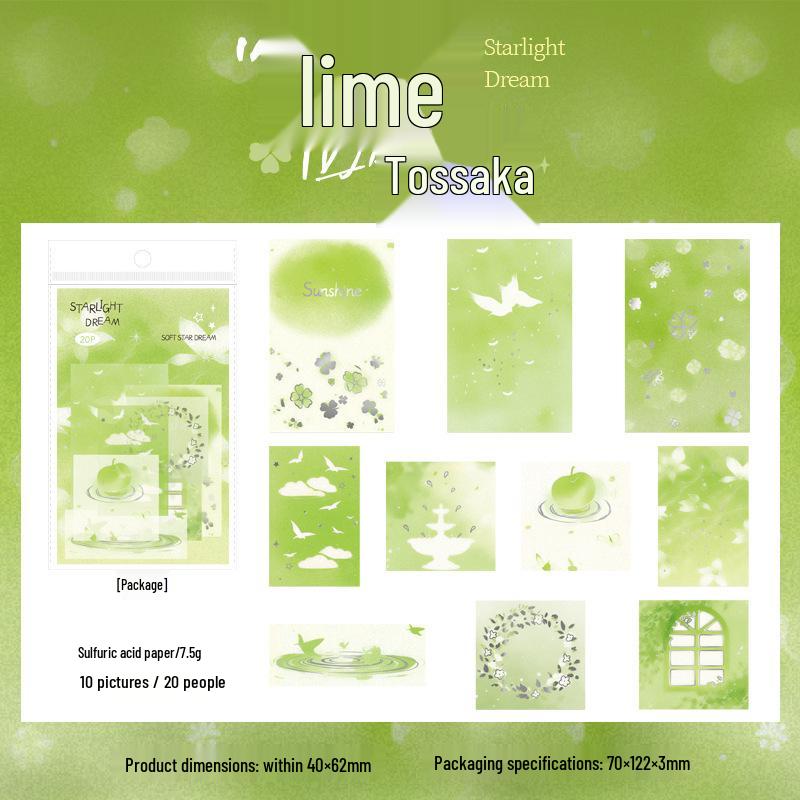 Ketchup Girl Sticker Pack: Starlight Dream Series, Hot Silver Base for DIY Journals - 4 Types