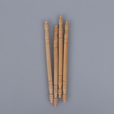 4Pcs 1:12 Dollhouse Miniature Wood Pillar Column Diy Furniture Decor Accessories