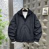 Autumn/Winter Hooded Cotton-Padded Faux Two-Piece Jacket - 2025 Trendy Loose Casual Windbreaker Coat