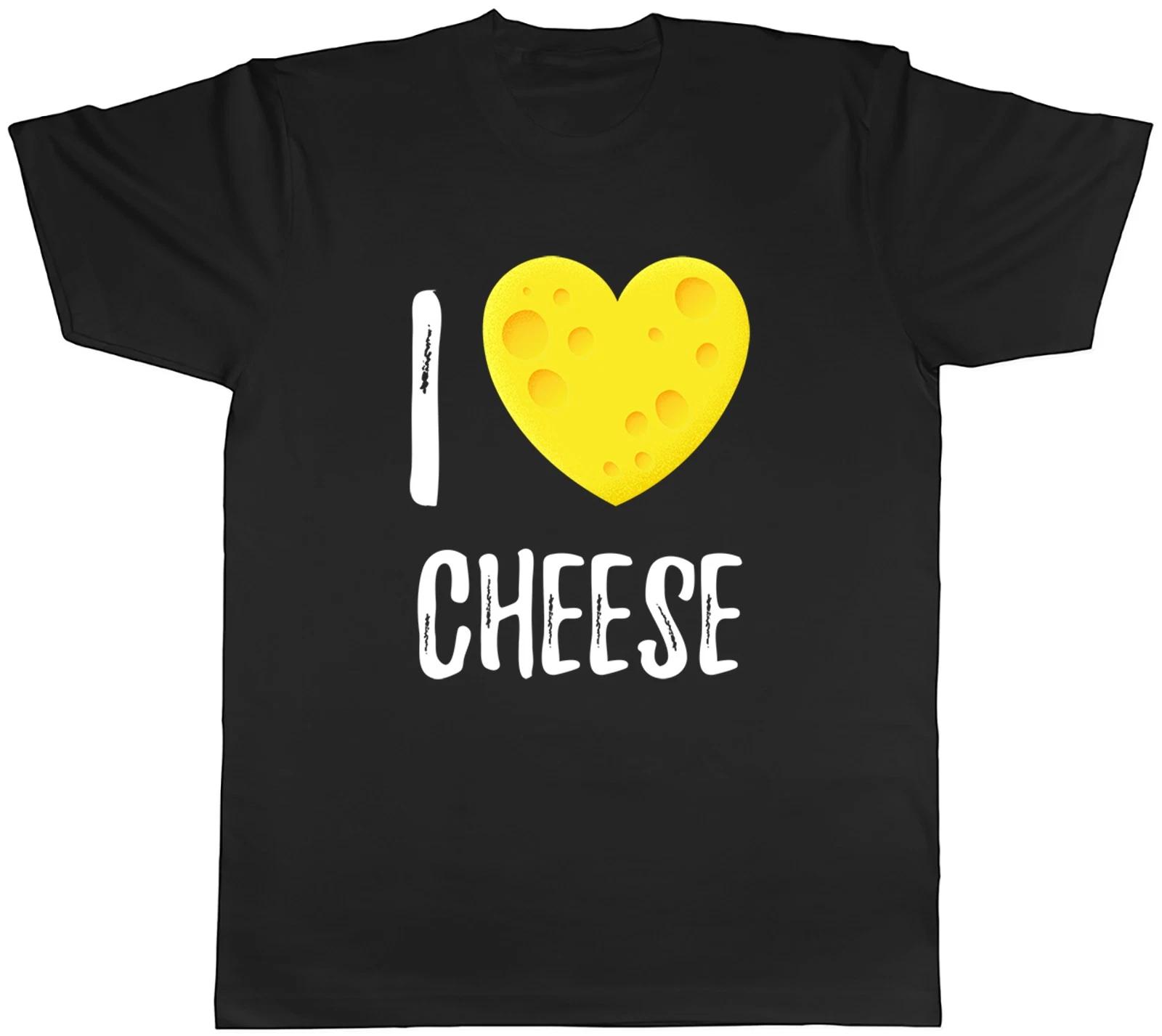 I Love Cheese Love Heart Shaped Cheese Mens T-Shirt Tee Gift Top XXXL